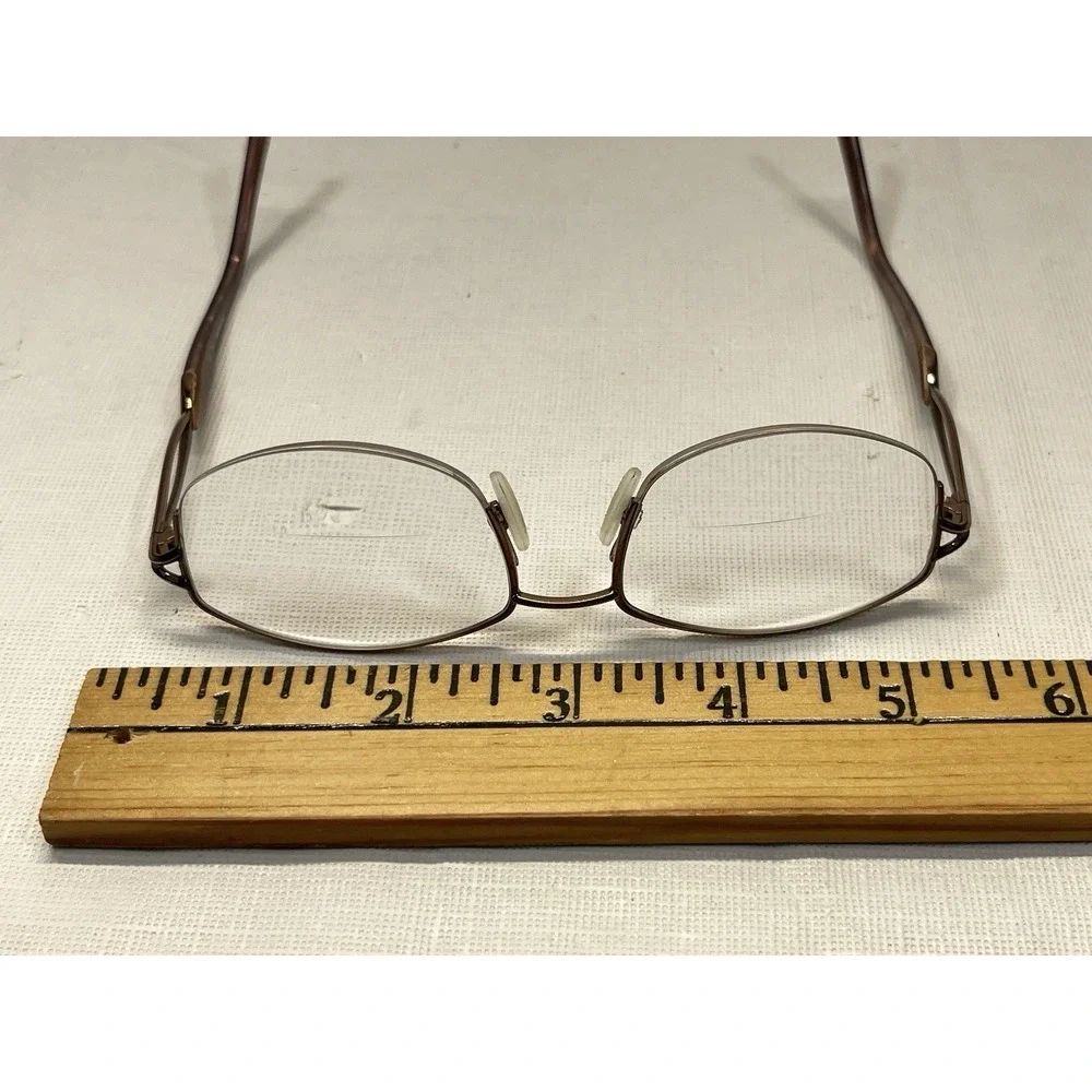Sophia‎ Loren M210 Eyeglasses Brown Metal Rectangular 118 Frames Only Glasses